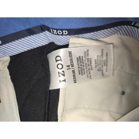 IZOD Pants Boys Size 14 Regular Straight Leg Pockets Stretch School Formal 7460 - Picture 5 of 6
